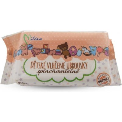 Miléne dětské ubrousky splachovatelné 56 ks – Zboží Dáma