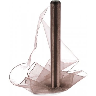 Organza 40 cm/10y hnědá – Zboží Mobilmania