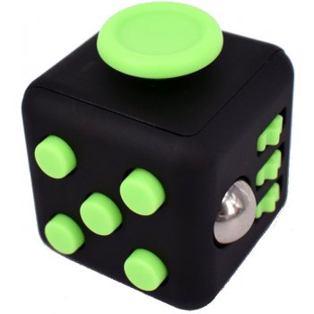 Fidget Cube antistresová kostka černý zelený