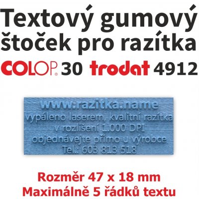 Trodat Colop Gumový štoček pro razítko 30, 4912 – Zboží Mobilmania