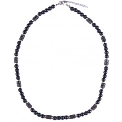 Marc Malone Pánský korálkový náhrdelník s lávovým kamenem MCGN5077 – Zboží Dáma