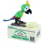 Pokladnička na mince hladový papoušek zelený – Zboží Dáma