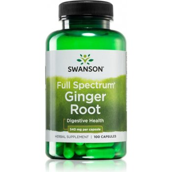 Swanson Zázvor Ginger Root 540 mg 100 kapslí