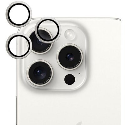 Epico ochranná sklíčka na čočky iPhone 15 Pro / 15 Pro Max, bílý titan 81312152100001 – Zboží Živě