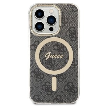 Pouzdro Guess 4G IML MagSafe iPhone 14 Pro černé