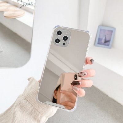 Pouzdro AppleKing se zrcadlovým povrchem iPhone 13 Pro - stříbrné – Zboží Mobilmania
