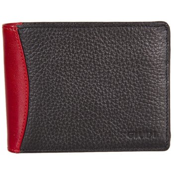 GIUDI pánská černočervená kožená peněženka 6190