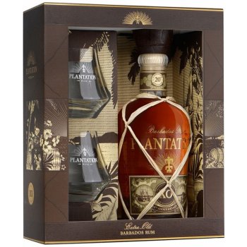 Plantation 20th Anniversary XO 40% 0,7 l (dárkové balení 2 sklenice bez stopek)