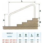 Zábradlí ke schodům 66 cm – Zboží Dáma