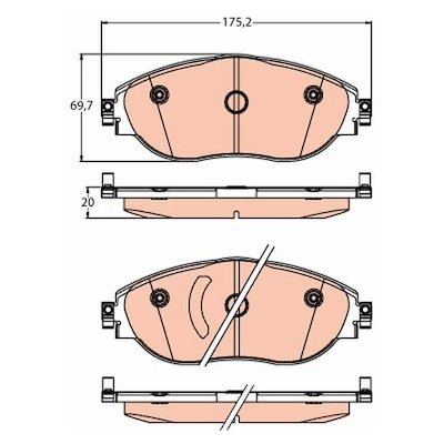 Sada brzdových destiček, kotoučová brzda TRW GDB2219 – Hledejceny.cz