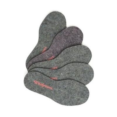 Woolpower Kids Felt Insoles recycled grey