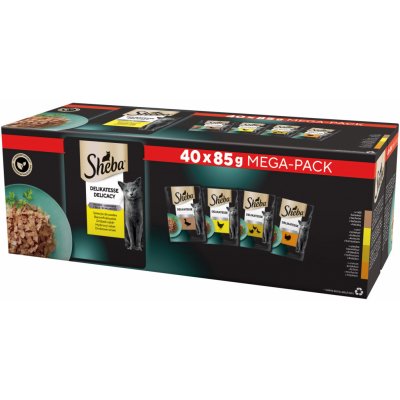 Sheba Select Slices in jelly kuře krůta kachna drůbeží 40 x 85 g – Sleviste.cz