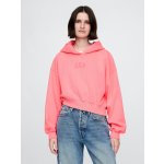 GAP LOGO CROPPED dámská mikina lososová – Zboží Dáma