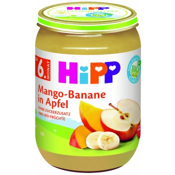 Hipp Bio Jablka s mangem a banány 6 x 190 g