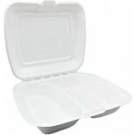 Menu box z třtiny 2-sekce 230x205x70mm (50ks) Love Nature – Zboží Mobilmania