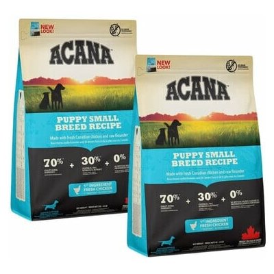 Acana Heritage Puppy Small Breed Chicken Plaice Liver 2 x 2 kg – Hledejceny.cz