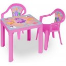 Inlea4Fun 2 stoličky + 1 stolek Ružová