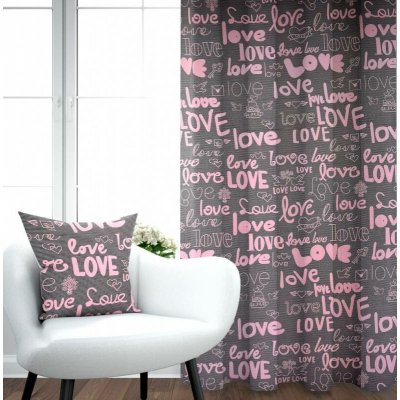 Ervi bavlněný závěs - s nápisem LOVE – Hledejceny.cz