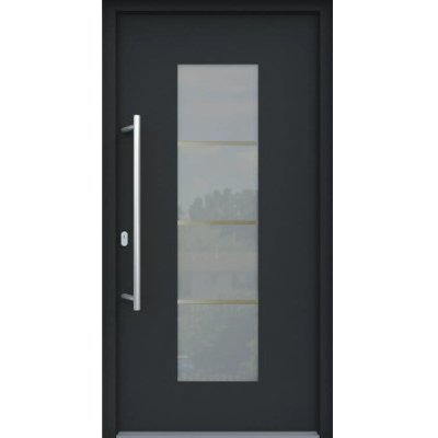 ARON vchodové dveře 3141-2 antracit 100 x 200 cm L – Hledejceny.cz
