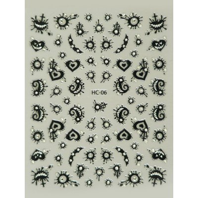 Samolepky na nehty 2D Halloween HC-06 – Zboží Mobilmania