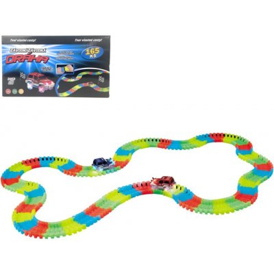 ALLTOYS Dráha svítící ve tmě a autíčko s LED světlem 165 ks – Zboží Mobilmania