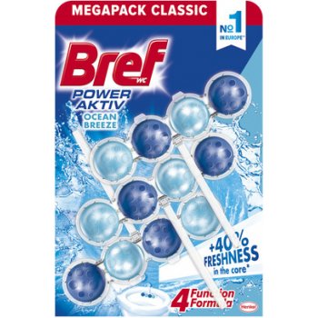 Bref Power Aktiv tuhý WC blok Ocean Breeze 3 x 50 g