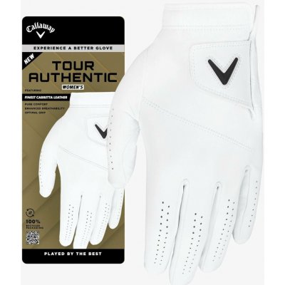 Callaway W rukavice Tour Authentic 25 Womens Golf Glove Levá bílá L – Zboží Dáma
