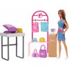 Výbavička pro panenky Barbie Módní design studio s panenkou HKT78