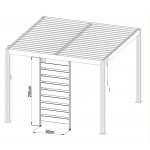 G21 Fixní lamelová stěna 92 x 205,5 cm pro pergolu Austin – Zboží Mobilmania