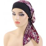 šátek na hlavu černá a růžová – Sleviste.cz