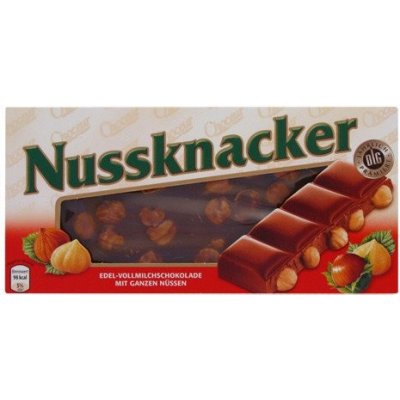 Nussknacker mléčná s celými lískovými oříšky Choceur, 100 g