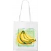 Nákupní taška a košík Plátěná tašká Banana style Bílá