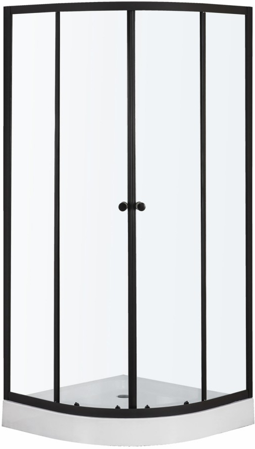 KERRA Sprchový kout s vaničkou Leo 90 (černý) 5907548117670
