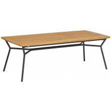 Weishaupl Jídelní stůl Denia, obdélníkový 220 x 100 x 73 cm, rám lakovaný hliník metallic grey, deska teak