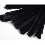 Chlupatý modelovací drát 240512/05, jednobarevná černá, průměr 15mm, délka 30cm, (1 balení, 10 kusů) – Zboží Dáma