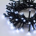 Xmas King XmasKing Led bateriový řetěz s časovačem 12m 300LED venkovní studená bílá na baterie – Zboží Mobilmania