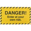 Rohožka Artsy Doormats Danger Enter At Your Own DMW.DANGER.7040 žlutá 70 x 40cm