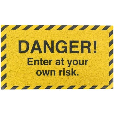 Artsy Doormats Danger Enter At Your Own DMW.DANGER.7040 žlutá 70 x 40cm – Hledejceny.cz