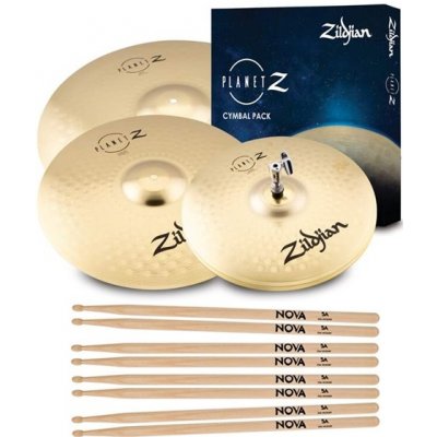 Zildjian Planet Z 4 Cymbal pack + 4 páry paliček NOVA 5A