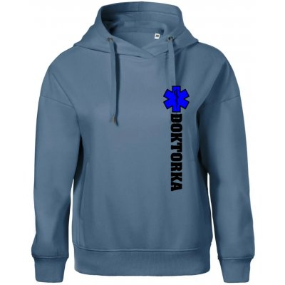 Hvězda života doktorka Oversized mikina dámská Moon kratší + širší Denim – Hledejceny.cz