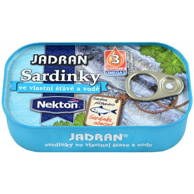 Nekton Sardinky ve vlastní šťávě a vodě 125 g – Zboží Dáma