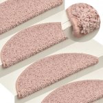 zahrada-XL Kobercové nášlapy na schody 15 ks světle růžové 65 x 21 x 4 cm – HobbyKompas.cz