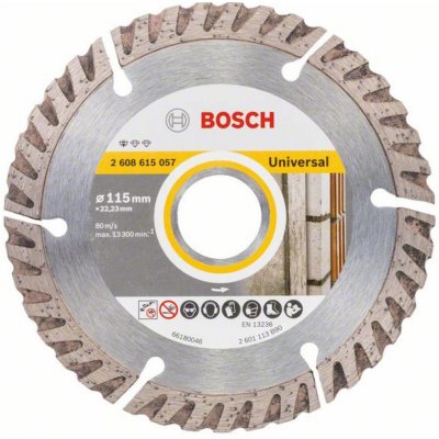 Bosch Accessories 2608615057 Standard for Universal Speed diamantový řezný kotouč Průměr 115 mm Ø otvoru 22.23 mm beton, – Zboží Dáma