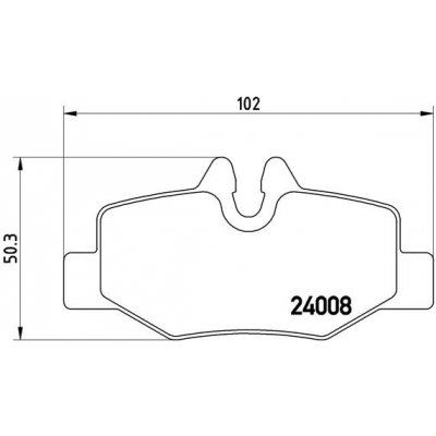 BREMBO Sada brzdových destiček, kotoučová brzda P 50 051