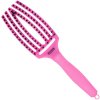 Olivia Garden Finger Brush kartáč na vlasy masážní 6-řadový střední Bright Pink