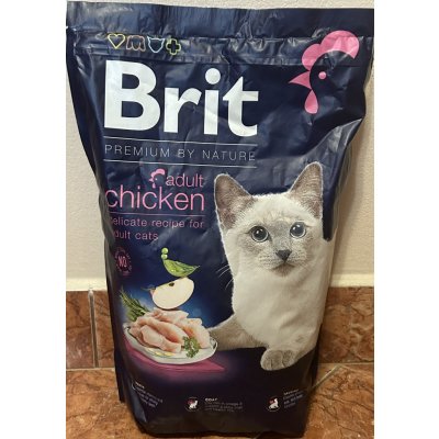 Brit Premium by Nature Cat Adult Chicken kuře 1,5 kg