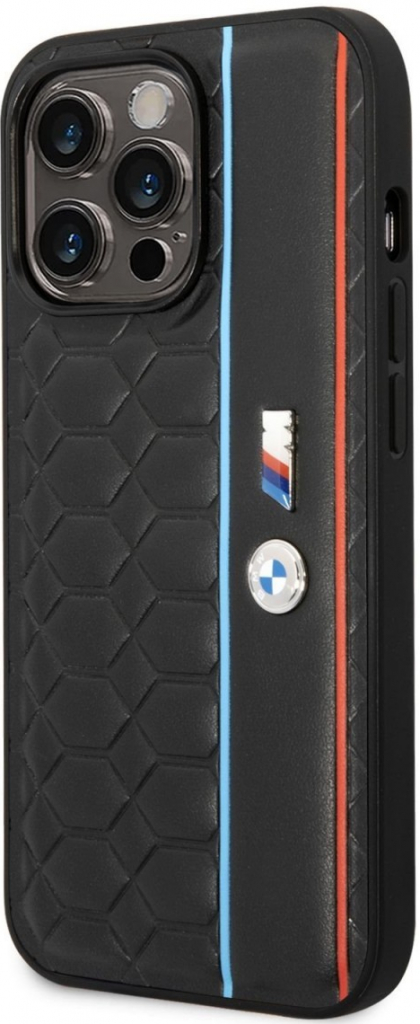 Pouzdro BMW M Hexagonal Pattern iPhone 14 Pro - černé