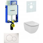 Geberit Kombifix WC Ideal Standard Tesi + Tlačítko Sigma01 bílé + Sedátko 110.302.00.5 NF1 – Zboží Dáma
