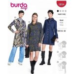 Střih Burda červený 5854 - košilové šaty, džínové šaty – Sleviste.cz