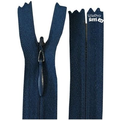 zip skrytý spir TMAVĚ MODRÝ No3 4411XX – Zboží Mobilmania